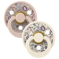 Соска круглая Bibs X Liberty Colour 2 Pack Eloise Унисекс/ 6 месяцев - 18 месяцев/ Латекс/ Pink