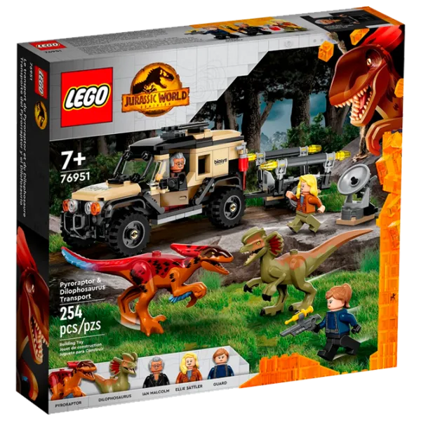 Constructor LEGO Pyroraptor & Dilophosaurus Transport Dinozaur/ Multicolor photo 1 Constructor LEGO Pyroraptor & Dilophosaurus Transport Dinozaur/ Multicolor photo 1