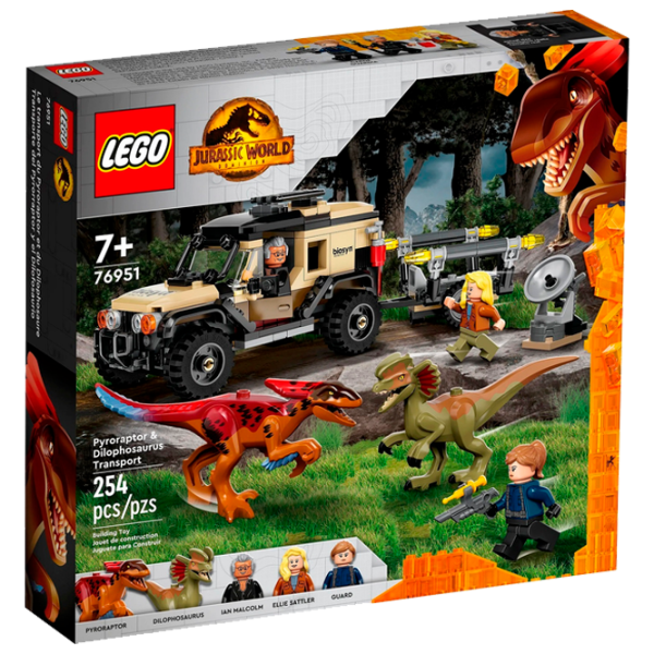 Constructor LEGO Pyroraptor & Dilophosaurus Transport Dinozaur/ Multicolor photo 1 Constructor LEGO Pyroraptor & Dilophosaurus Transport Dinozaur/ Multicolor photo 1