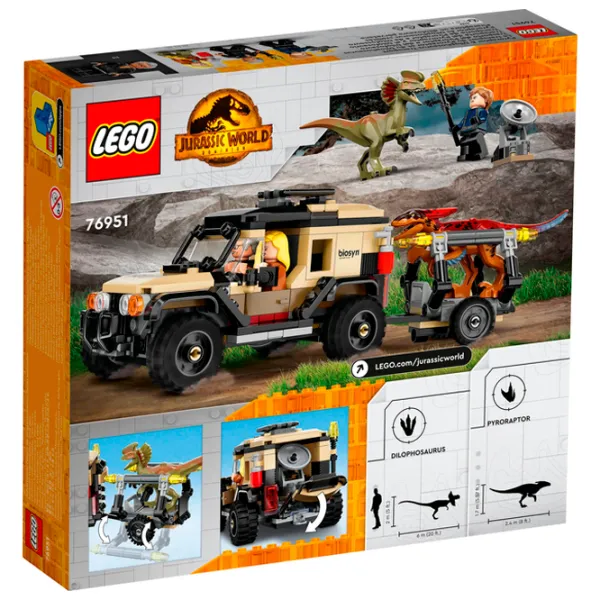 Constructor LEGO Pyroraptor & Dilophosaurus Transport Dinozaur/ Multicolor photo 9 Constructor LEGO Pyroraptor & Dilophosaurus Transport Dinozaur/ Multicolor photo 9