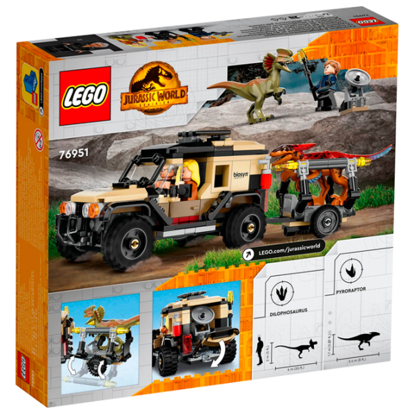 Constructor LEGO Pyroraptor & Dilophosaurus Transport Dinozaur/ Multicolor photo 9 Constructor LEGO Pyroraptor & Dilophosaurus Transport Dinozaur/ Multicolor photo 9