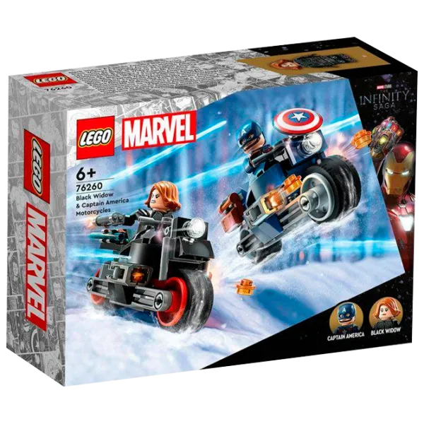 Конструктор LEGO Black Widow & Captain America Motorcycles Мотоцикл/ Blue photo 1