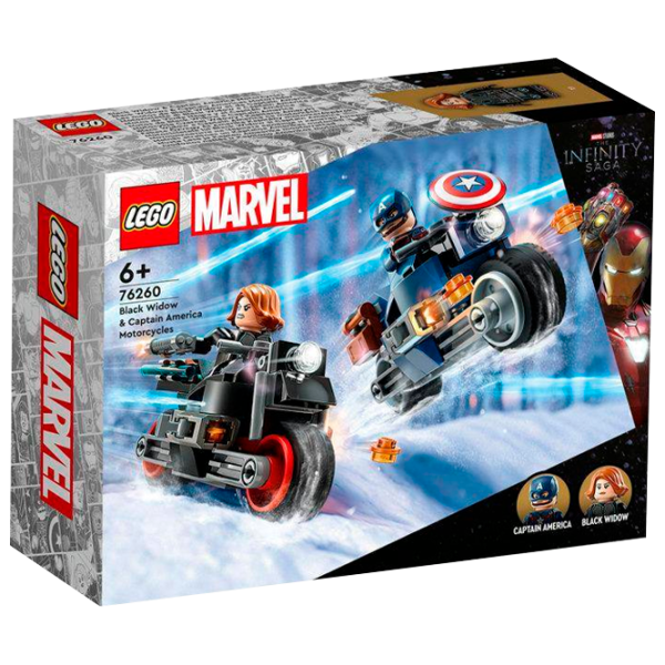 Конструктор LEGO Black Widow & Captain America Motorcycles Мотоцикл/ Blue photo 1
