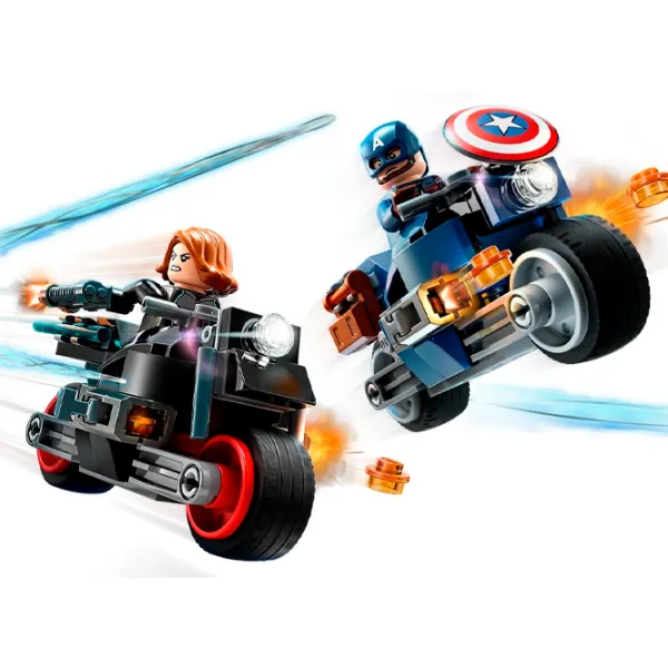 Конструктор LEGO Black Widow & Captain America Motorcycles Мотоцикл/ Blue photo 3