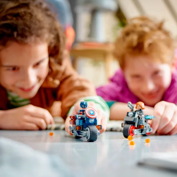 Конструктор LEGO Black Widow & Captain America Motorcycles Мотоцикл/ Blue photo 7