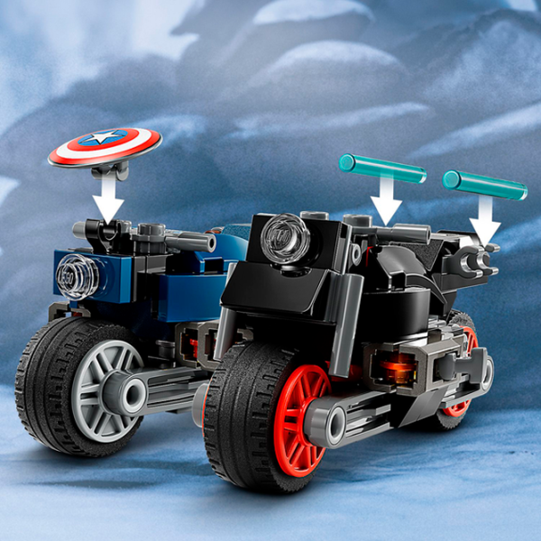 Конструктор LEGO Black Widow & Captain America Motorcycles Мотоцикл/ Blue photo 10