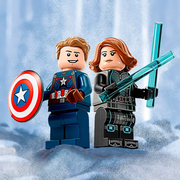 Конструктор LEGO Black Widow & Captain America Motorcycles Мотоцикл/ Blue photo 11