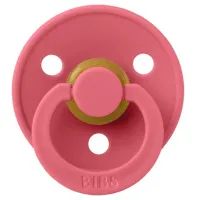 Соска круглая Bibs Colour 100262C Для девочек/ 0 месяцев -/ Латекс/ Кораловый