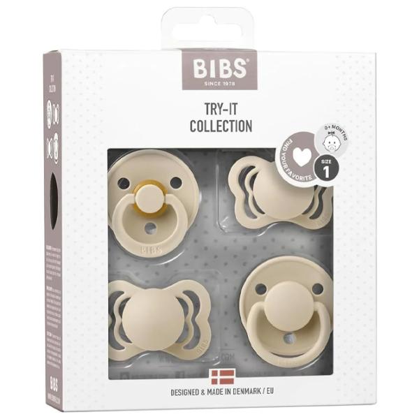 Suzetă cu tetina rotundă Bibs Try-It 91344 Unisex/ 0 luni - 6 luni/ Latex, silicon/ Vanilla photo 2 Suzetă cu tetina rotundă Bibs Try-It 91344 Unisex/ 0 luni - 6 luni/ Latex, silicon/ Vanilla photo 2