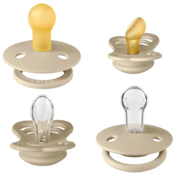 Suzetă cu tetina rotundă Bibs Try-It 91344 Unisex/ 0 luni - 6 luni/ Latex, silicon/ Vanilla photo 3 Suzetă cu tetina rotundă Bibs Try-It 91344 Unisex/ 0 luni - 6 luni/ Latex, silicon/ Vanilla photo 3