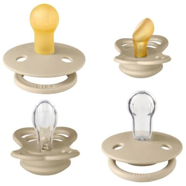 Suzetă cu tetina rotundă Bibs Try-It 91344 Unisex/ 0 luni - 6 luni/ Latex, silicon/ Vanilla photo 3 Suzetă cu tetina rotundă Bibs Try-It 91344 Unisex/ 0 luni - 6 luni/ Latex, silicon/ Vanilla photo 3