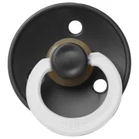 Suzetă cu tetina rotundă Bibs Colour 100239C  Unisex / 0 luni - / Latex / Black