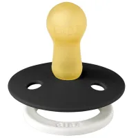 Suzetă cu tetina rotundă Bibs Colour 100239C Unisex / 0 luni - / Latex / Black photo 2