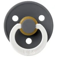 Соска круглая Bibs Colour 100274C Унисекс/ 0 месяцев -/ Латекс/ Серый