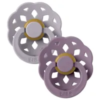 Suzetă cu tetina rotundă Bibs Boheme 240131 Pentru fetițe/ 6 luni - 18 luni/ Latex/ Gray