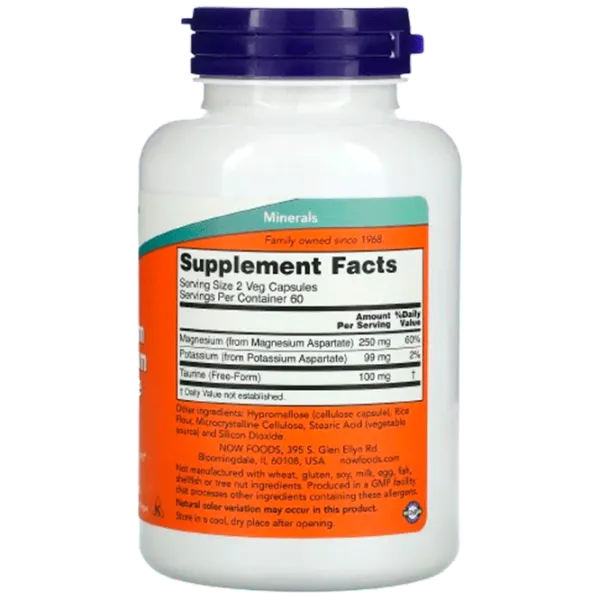 Vitamine și minerale Now Foods MAG/ POTASSIUM ASPARTATE (733739013200) 120 photo 2 Vitamine și minerale Now Foods MAG/ POTASSIUM ASPARTATE (733739013200) 120 photo 2