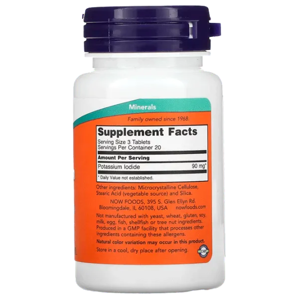 Vitamine și minerale Now Foods POTASSIUM IODIDE (733739014542) 60 photo 3 Vitamine și minerale Now Foods POTASSIUM IODIDE (733739014542) 60 photo 3