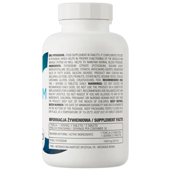 Витамины и минералы OstroVit Potassium (5902232610970) 90 photo 3 Витамины и минералы OstroVit Potassium (5902232610970) 90 photo 3