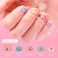 Set de creație Mideer Bling Bling Nail Stickers Little Princess Party MD4262 3+/ Multicolor Pink photo 8