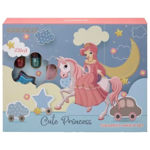 Set de creație Essa Toys Children's Makeup Set Cute Princess LK2929 6+/ Multicolor Pink photo 1