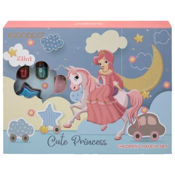 Set de creație Essa Toys Children's Makeup Set Cute Princess LK2929 6+/ Multicolor Pink photo 1