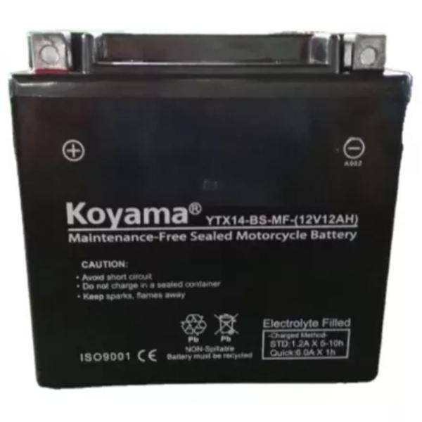 Аккумулятор для мотоцикла Koyama YTX14-BS 200A/ 12 Ач photo 1
