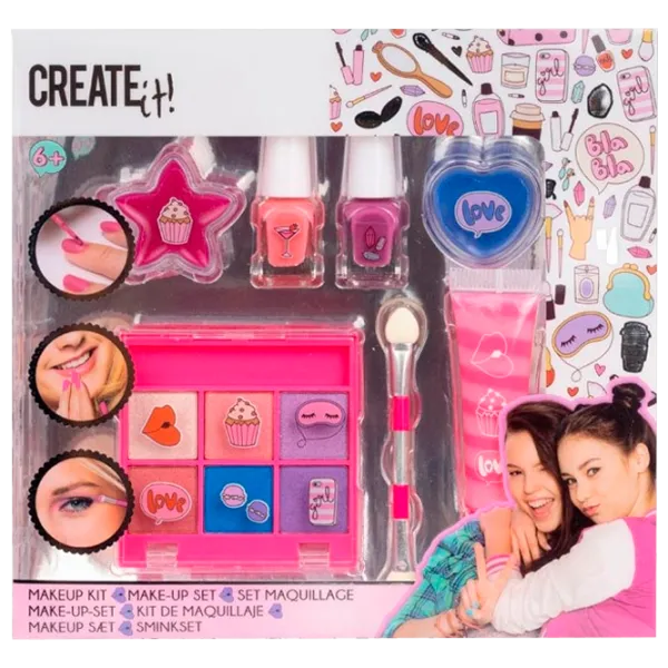 Set de creație Create it Makeup Bag 84507 6+/ Purple Pink photo 1