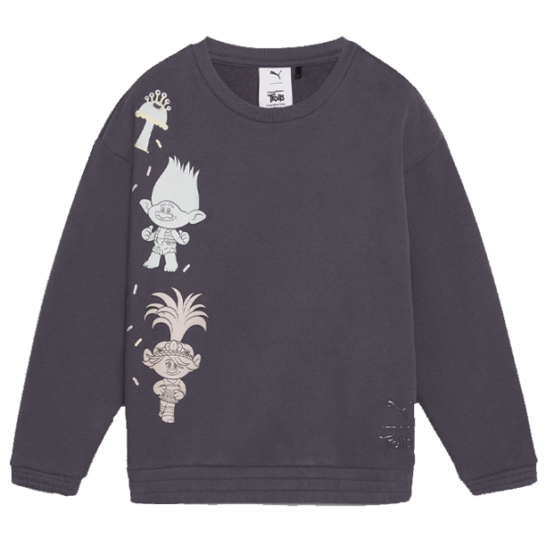 Hanorac pentru fetiţe Puma X Trolls Graphic Crew Fl Galactic Gray photo 1 Hanorac pentru fetiţe Puma X Trolls Graphic Crew Fl Galactic Gray photo 1
