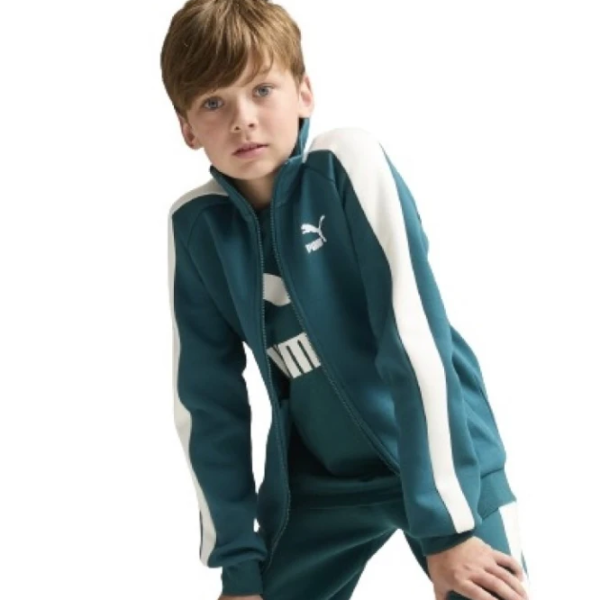 Толстовка для мальчиков Puma Iconic T7 Track Green photo 2 Толстовка для мальчиков Puma Iconic T7 Track Green photo 2