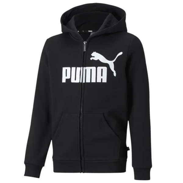 Толстовка для мальчиков Puma Ess Big Logo Fz Hoodie Fl B Black photo 1 Толстовка для мальчиков Puma Ess Big Logo Fz Hoodie Fl B Black photo 1