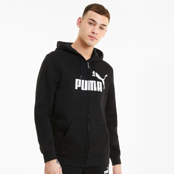 Толстовка для мальчиков Puma Ess Big Logo Fz Hoodie Fl B Black photo 4 Толстовка для мальчиков Puma Ess Big Logo Fz Hoodie Fl B Black photo 4