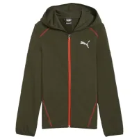 Hanorac pentru băieți Puma Active Sports Full-Zip Tr B Olive Green