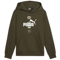 Толстовка для мальчиков Puma Power Graphic Fl B Dark Olive Green