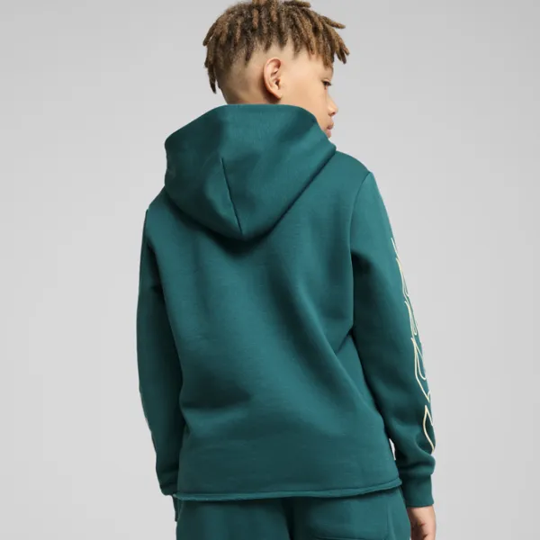 Толстовка для мальчиков Puma Basketball Caution B Green photo 3 Толстовка для мальчиков Puma Basketball Caution B Green photo 3