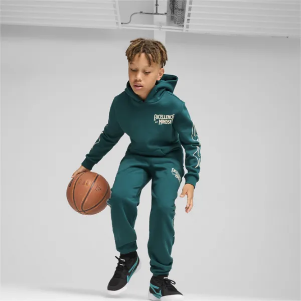Толстовка для мальчиков Puma Basketball Caution B Green photo 4 Толстовка для мальчиков Puma Basketball Caution B Green photo 4
