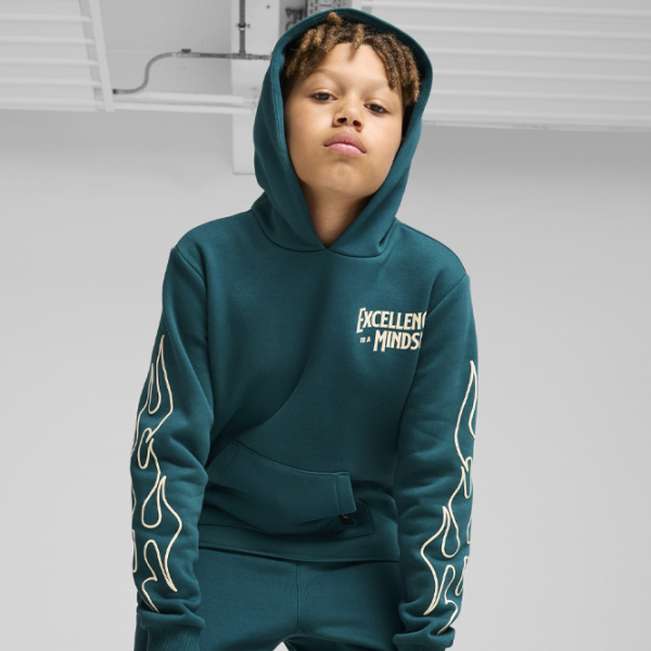 Толстовка для мальчиков Puma Basketball Caution B Green photo 3 Толстовка для мальчиков Puma Basketball Caution B Green photo 3