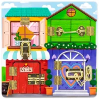 Бизиборд VIGA Открыть-закрыть защелки 1+