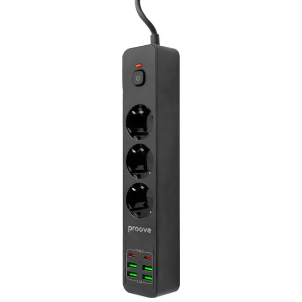 Удлинитель Proove P-03 2 м Черный photo 2