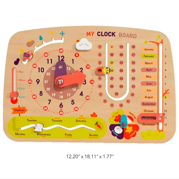 Busy board Mideer Calendar cu ceas 3+ photo 2 Busy board Mideer Calendar cu ceas 3+ photo 2