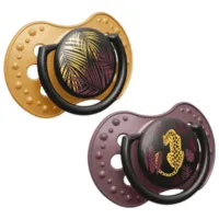 Suzetă simetrică Lovi Jungle Vibes 22/ 904 Pentru fetițe/ 18 luni -/ Silicon/ Multicolor