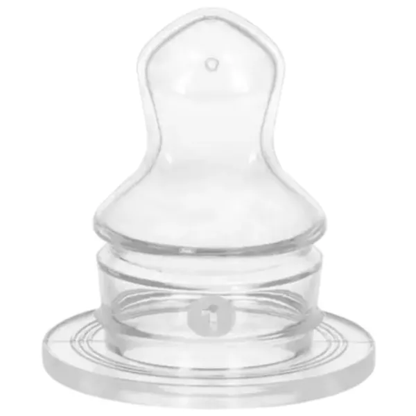 Tetină pentru biberon WeeBaby № 1 Unisex/ Transparent photo 1