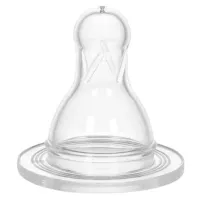 Tetină pentru biberon WeeBaby № 1 Unisex/ Transparent