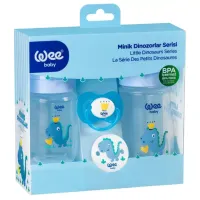 Set biberoane WeeBaby 43091 Unisex/ 125 ml/ Blue