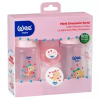 Set biberoane WeeBaby 43092 Pentru fetițe/ 125 ml/ Pink