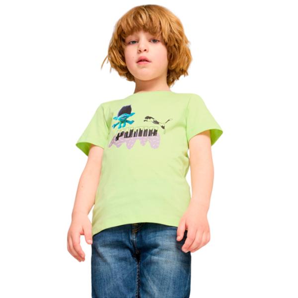 Tricou pentru băieți Puma X Trolls Tee Cool 116/ Green photo 3