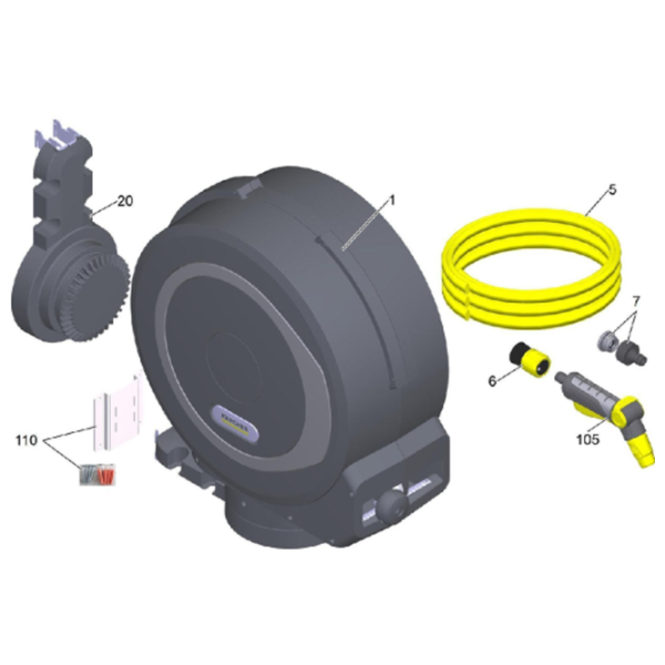 Шланг с катушкой KARCHER HBX 5.25 Automatic New 25 м photo 2