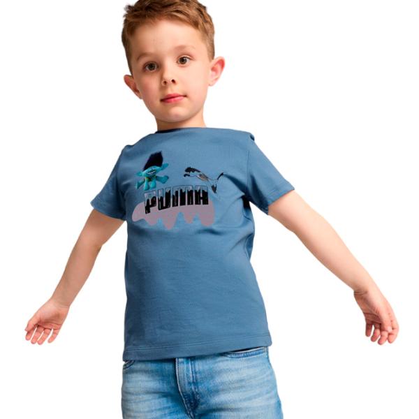 Tricou pentru băieți Puma X Trolls Tee 110/ Blue photo 3