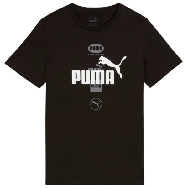 Tricou pentru băieți Puma Power Graphic Tee B 128/ Black photo 1