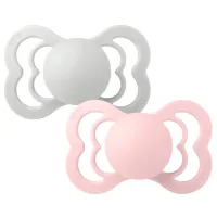 Соска с симметричным соском Bibs Supreme 260352 Унисекс/ 6 месяцев - 18 месяцев/ Силикон/ Pink blossom