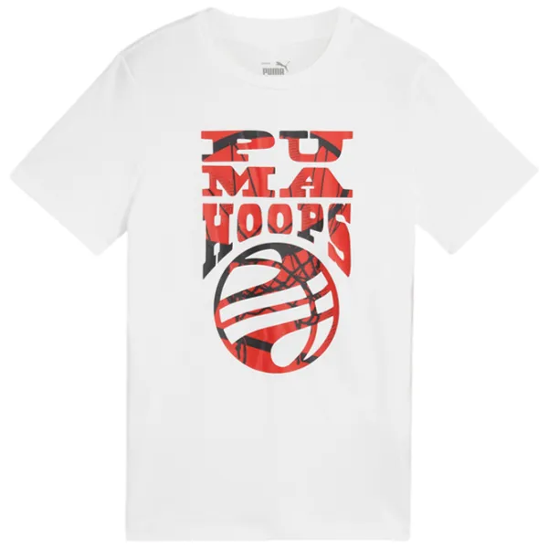 Футболка для мальчиков Puma Basketball Blueprint Tee B 164/ White photo 1